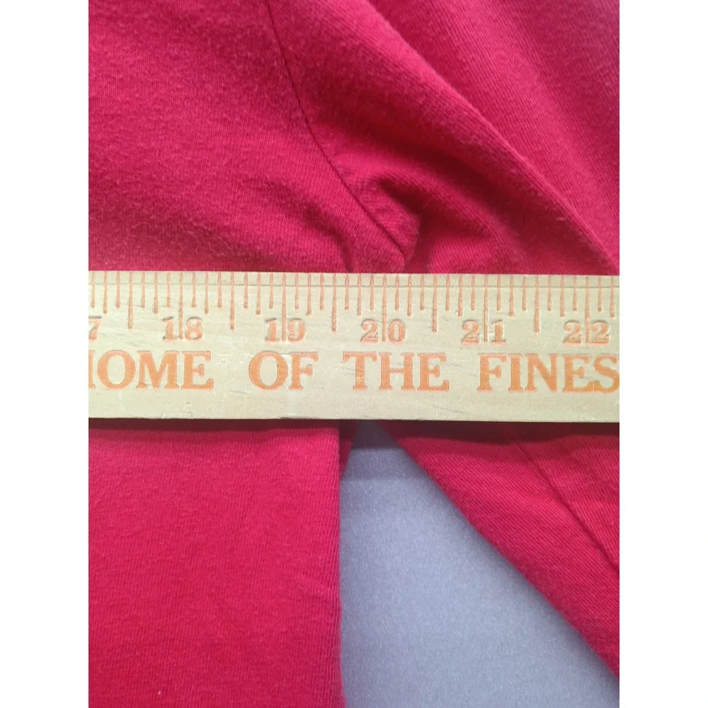 The North Face Mens Red Long Sleeve Box Logo Graphic T-Shirt Size M